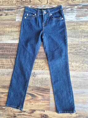 True Religion Geno Relaxed Slim Jeans Zip 5-Pocket Stretch Dark Blue